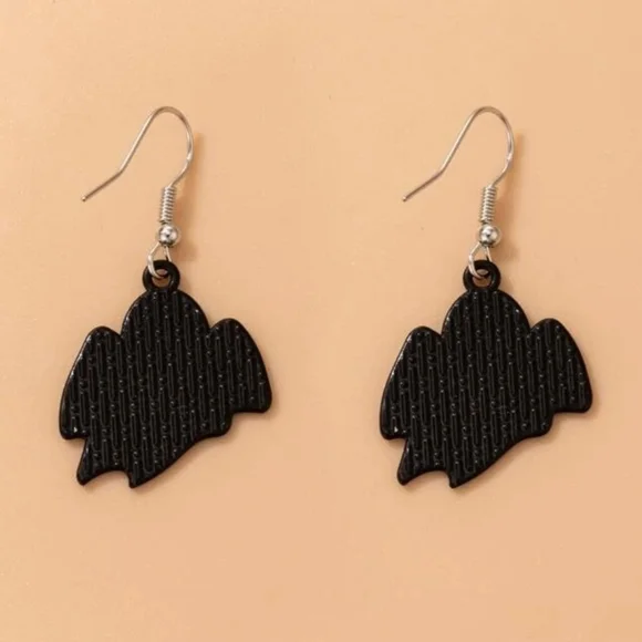 Ghost Dangle Drop Earrings Halloween Earrings Spooky Season Approved - Picture 4 of 5